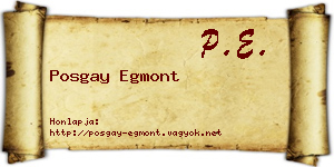 Posgay Egmont névjegykártya